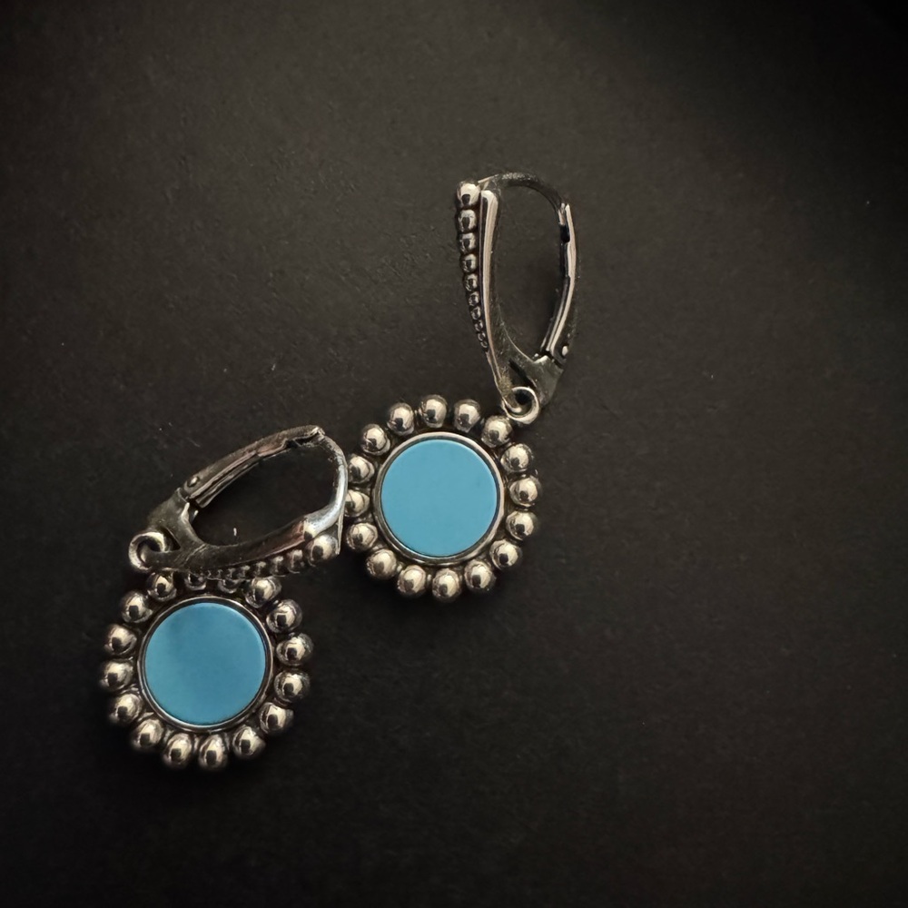 Lagos turquoise Dangle Earrings